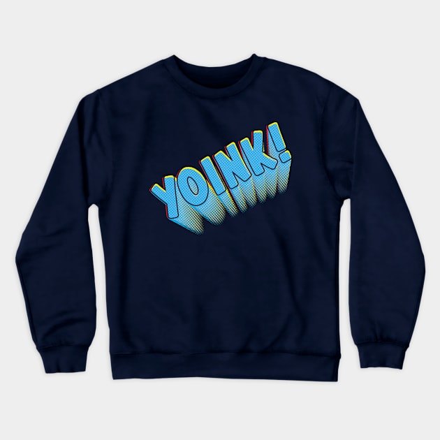 Yoink! Blue Halftone Crewneck Sweatshirt by deancoledesign